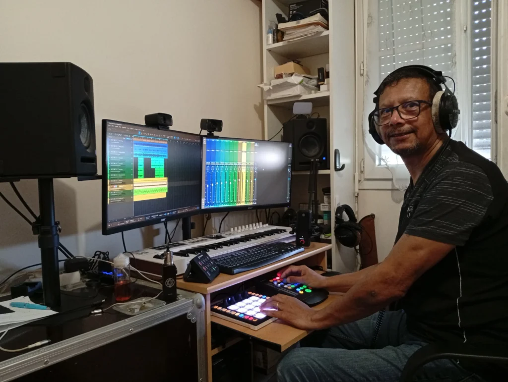 Dans mon home studio